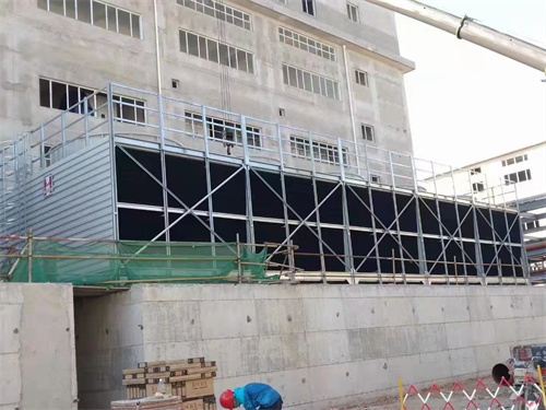 圓形逆流玻璃鋼冷卻塔工作原理和結構圖,玻璃鋼逆流式冷卻塔
